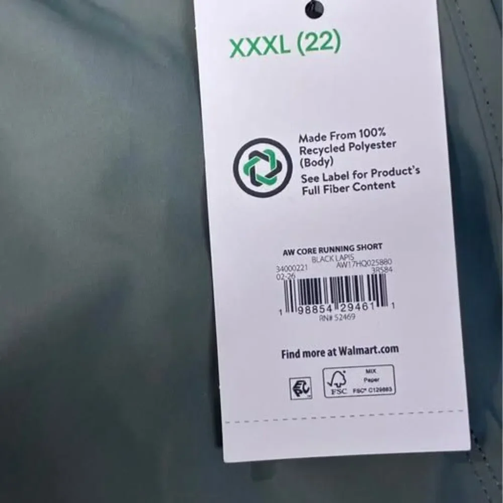 Athletic Works Running Shorts Sage Green Size XXXL (22)